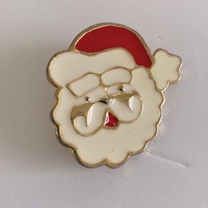 Vintage Goldtone Santa Christmas Brooch